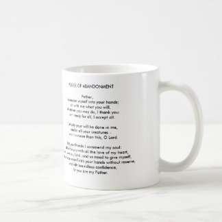 Café Entrega al rezo de dios de la taza del abandono