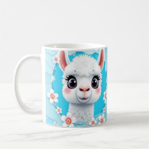 Café Envoltura de taza con diseño de llama adorable 3D,