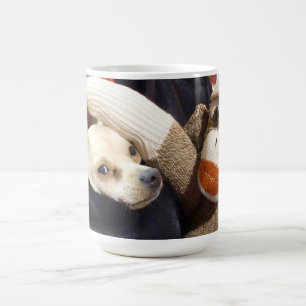 Café Ernie la taza del mono y de la chihuahua del