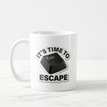 Es Hora de Escapar Taza Divertida de Tecnología co