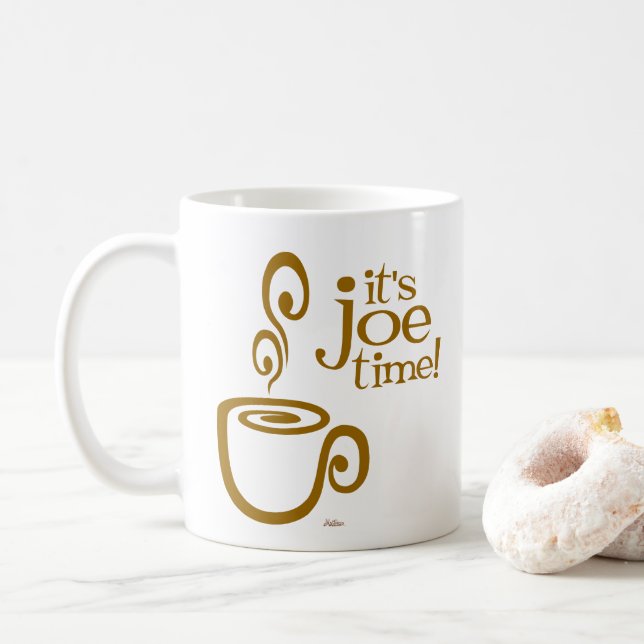 Café ¡Es hora de Joe! Taza (Con donut)
