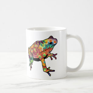 Café Ésa es un poco de taza psicodélica de la rana de