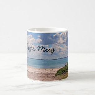 Café Escena de la playa de la taza de Liz