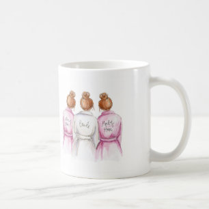 Café ESCONDA a las criadas rojas del bollo de la taza