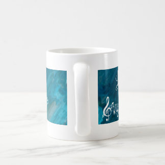 Café Escuchar con una nueva taza de conciencia