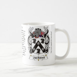 Café Escudo de armas de la familia de Jackson una taza