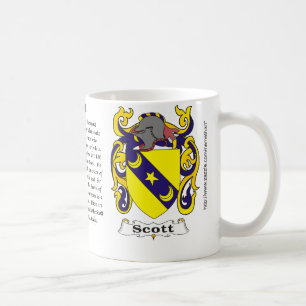 Café Escudo de armas de la familia de Scott una taza