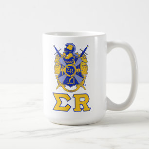 Café Escudo de armas y taza de la sigma R