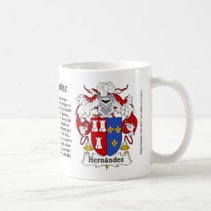 Café Escudo de la familia de Hernández en una taza