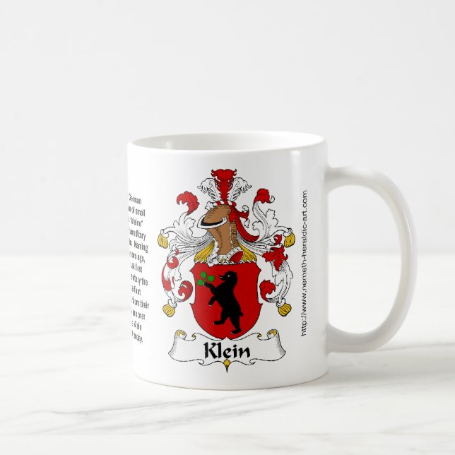 Café Escudo de la familia de Klein en una taza (Derecha)
