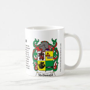 Café Escudo de la familia de McDonald en una taza