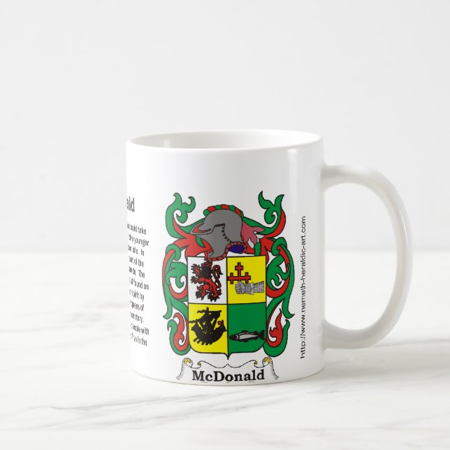 Café Escudo de la familia de McDonald en una taza (Derecha)