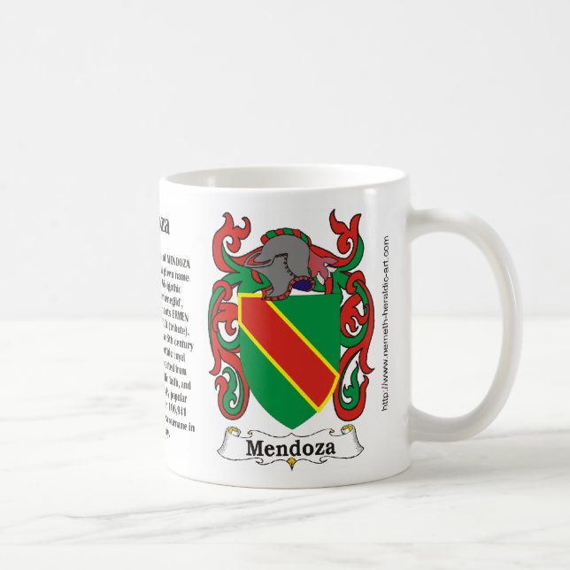 Café Escudo de la familia de Mendoza en una taza (Derecha)