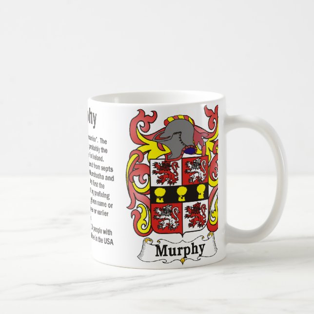 Café Escudo de la familia de Murphy en una taza (Derecha)