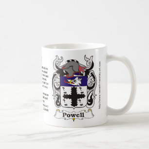 Café Escudo de la familia de Powell en una taza
