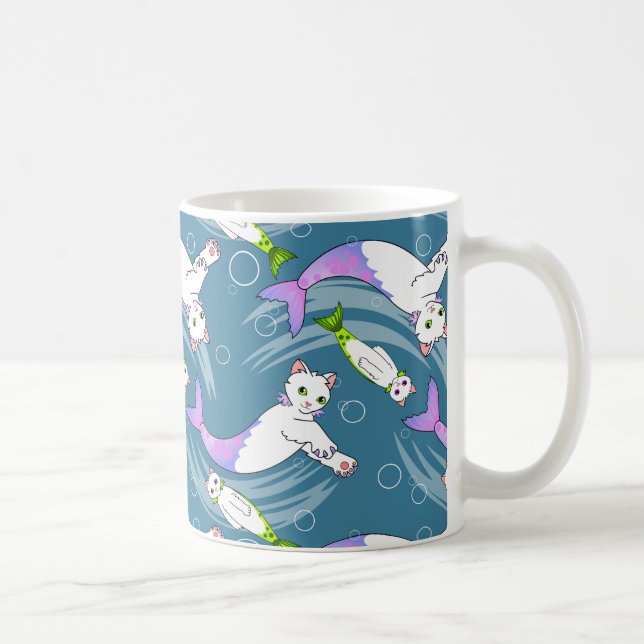 Café Escuela de la taza de Purrmaids (Derecha)