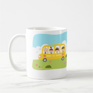 Café Escuela del autobús de nuevo a la taza de la