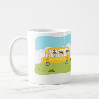 Café Escuela del autobús de nuevo a la taza de la