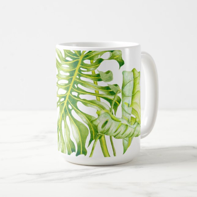 Café Esculturas de Leafy en una taza clásica (A) (Anverso derecho)