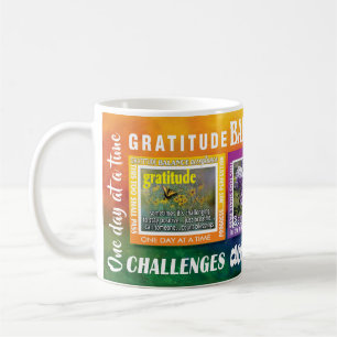 Café eslogans de gratitud serenidad aceptación taza