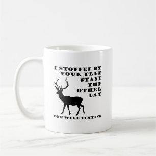 Café Estabas Enviando Mensajes de Texto Taza de Caza Di