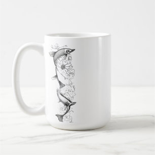Café Estanque Tranquilo de Koi - Taza Clásica de 15 oz