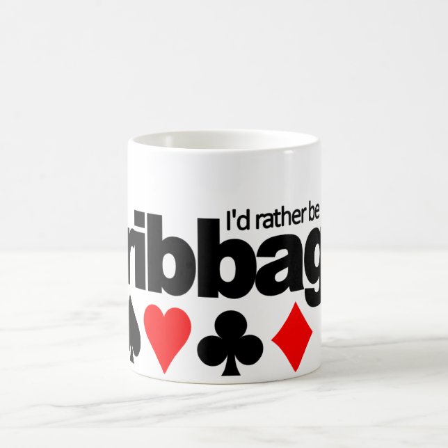 Café Estaría jugando bastante la taza de Cribbage - (Centro)