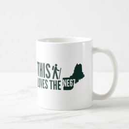 Café "Este caminante ama Nueva Inglaterra 67" taza de