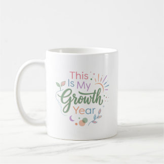 Café Este es mi año de crecimiento Taza inspiradora pas