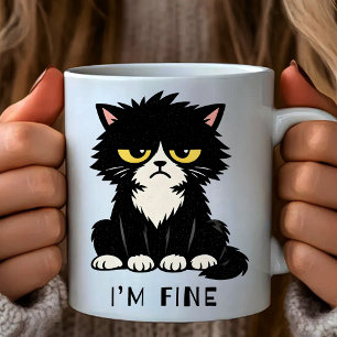 Café Estoy Bien - Taza divertida de gato