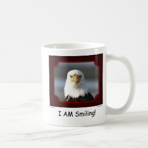 Café "Estoy sonriendo!" Taza de Eagle calvo