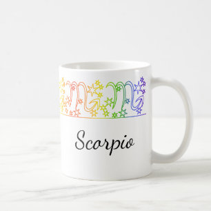 Café Estrella de escorpión arco iris signo de taza pers
