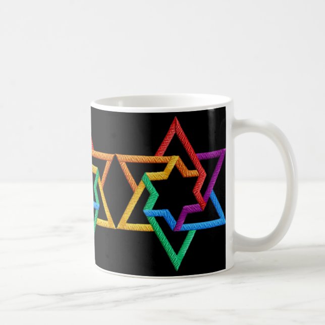 Café Estrellas de Judaica de la taza de David (Derecha)