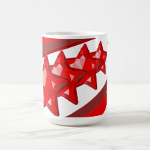 Estrellas del navidad de la taza