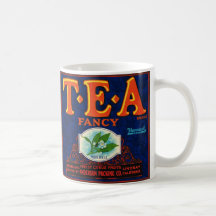 Etiqueta de Té Elegante Taza