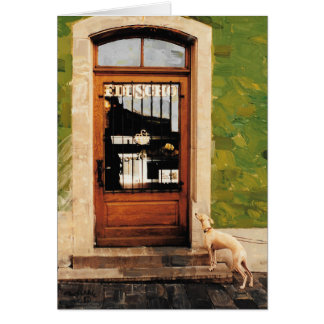 Café europeo - pintura original de C. Schridde