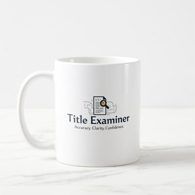 Café Examinador de Títulos Taza – Precisión. Claridad.  (Izquierda)