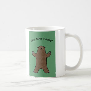 Café Ey tómele el arbolado fácil de Big Bear taza