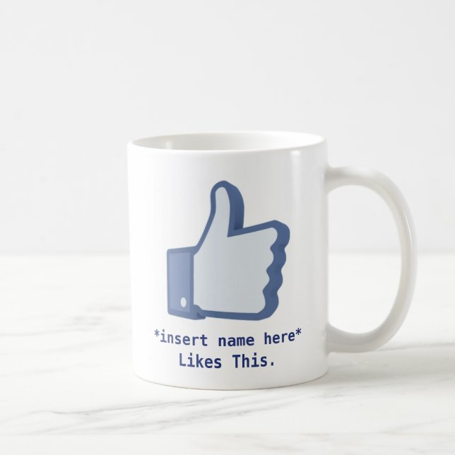 Café Facebook tiene gusto de la taza (Derecha)