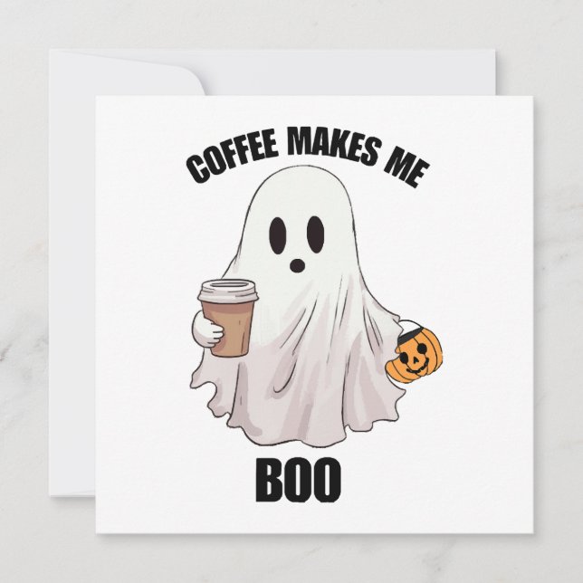 Café Fantasma Halloween Divertido  (Anverso)