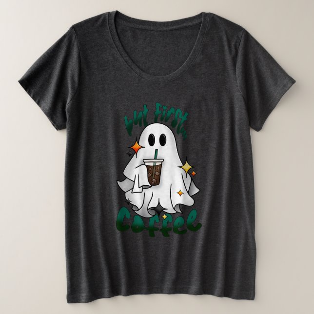 Café Fantasma - Pero Primero... Café - Negro (Anverso del diseño)