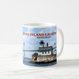 Café Faro color de rosa de la isla, taza de Rhode