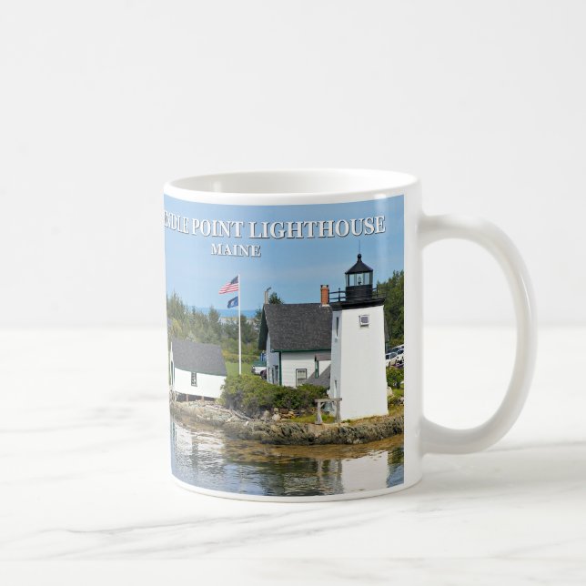 Café Faro de Grindle Point, Maine Taza (Derecha)