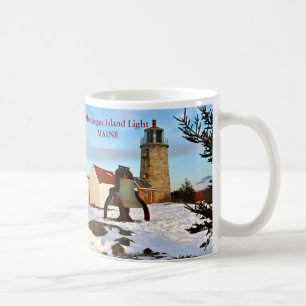 Café Faro de la isla de Monhegan, taza de Maine