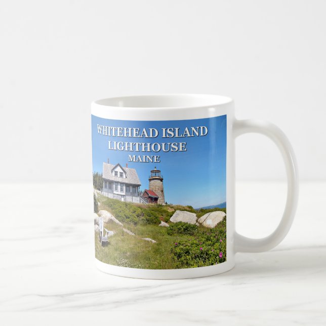Café Faro de la isla de Whitehead, taza de Maine (Derecha)