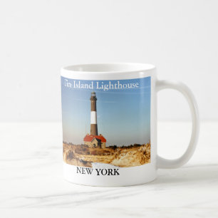 Café Faro de la isla del fuego, taza de Nueva York