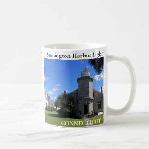 Café Faro del puerto de Stonington, taza de Connecticut