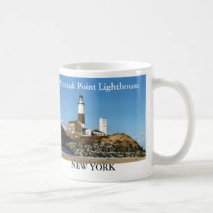 Café Faro del punto de Montauk, taza de Nueva York