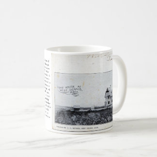 Café Faro del río Bass, taza de postales de Massachuset