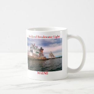 Café Faro del rompeolas de Rockland, taza de Maine